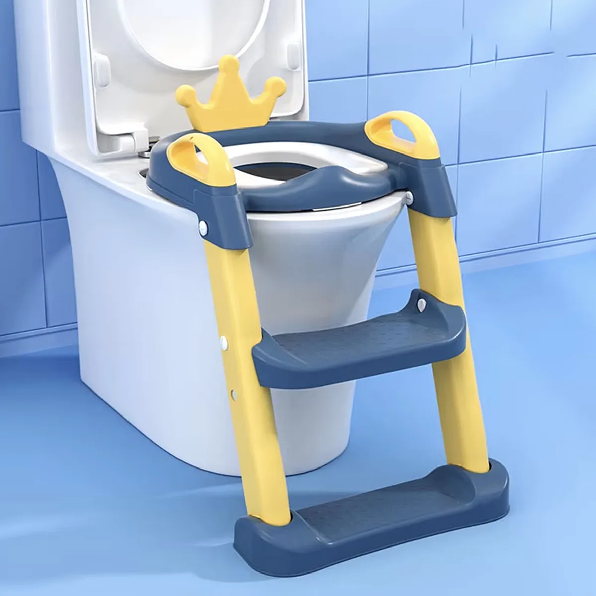 MON PETIT - Escalera Asiento Adaptador De Baño Pelela Niños Amarillo