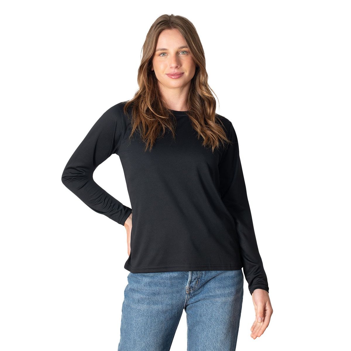 INDUSBORD - Polera Mujer Running Manga Larga Dryfit Quickdry Protección UV Indusbord