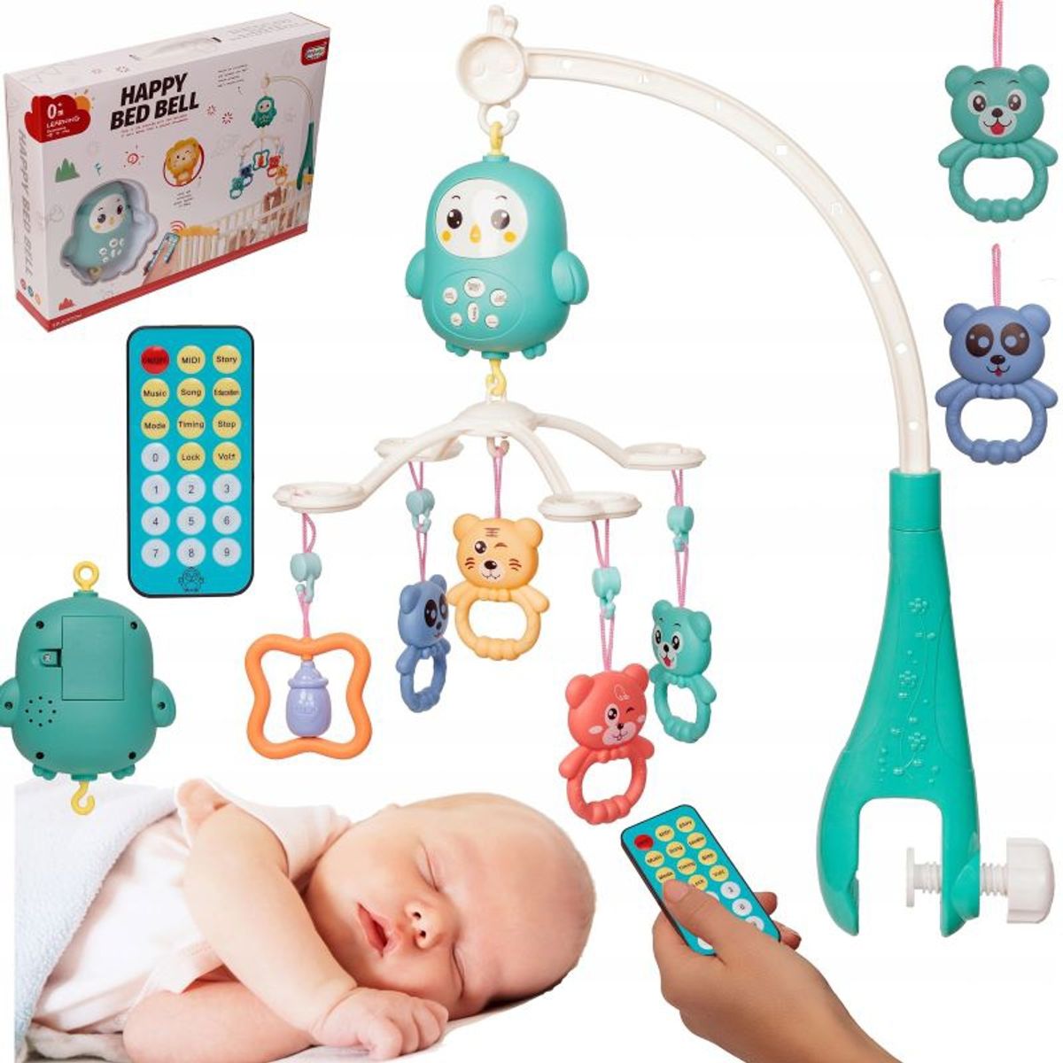 GENERICO - Móvil Musical Para Bebés Con Control Remoto Búho