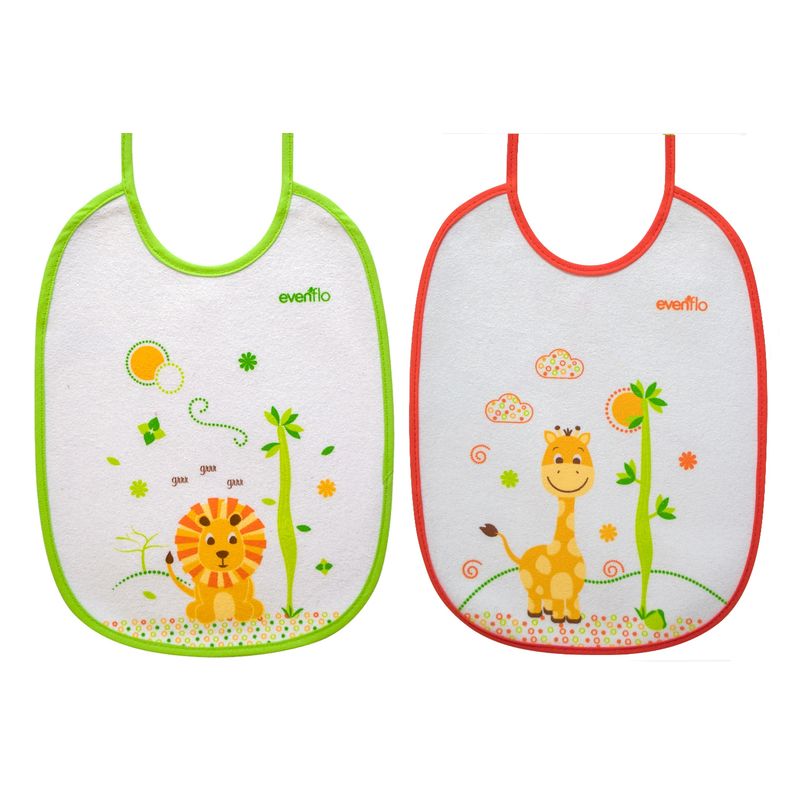 EVENFLO - PACK 2 BABEROS ANIMALES EVENFLO +3 MESES