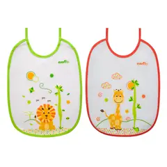 EVENFLO - PACK 2 BABEROS ANIMALES +3 MESES