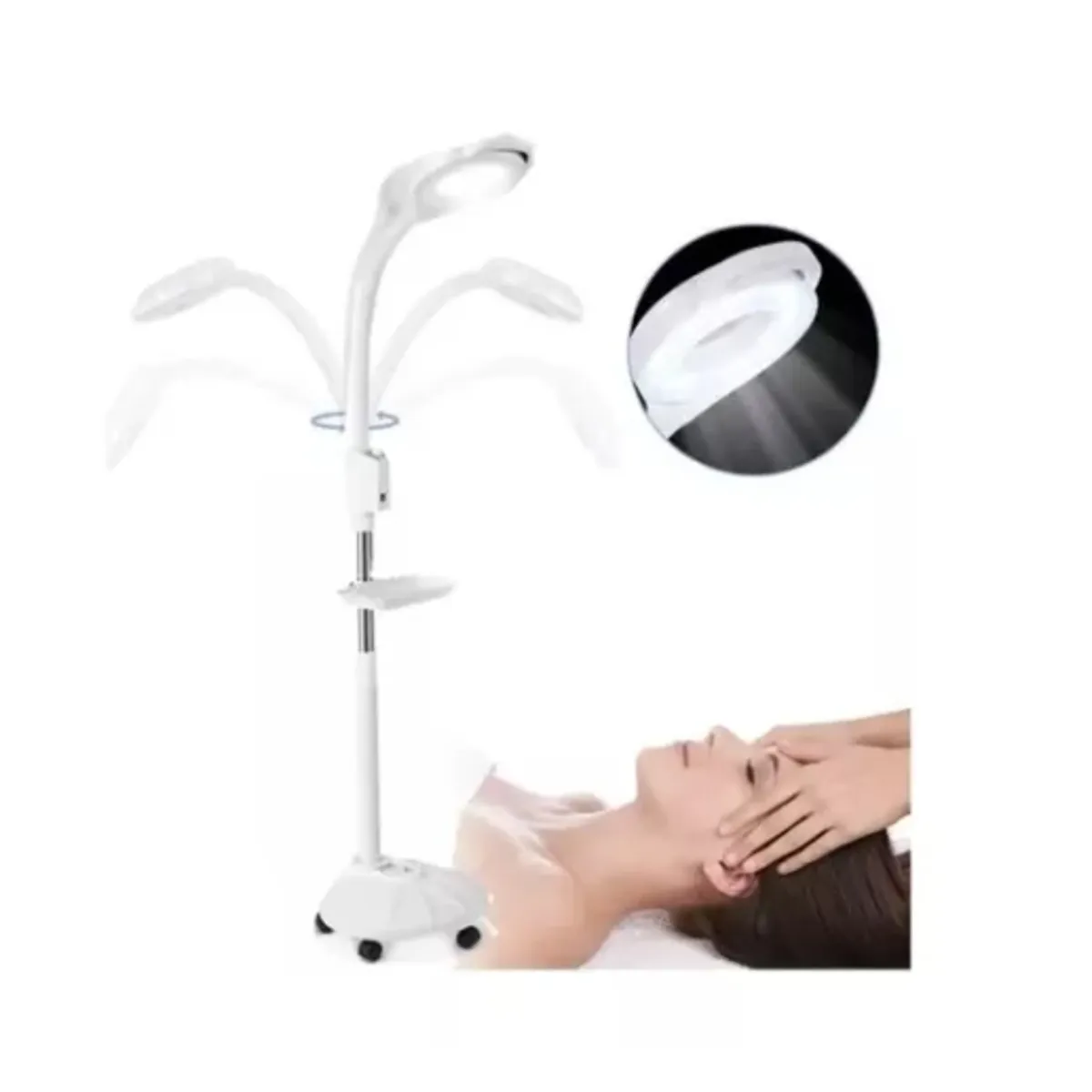 GENERICO - Lampara Luz Fría Lupa Led Con Pedestal Cosmetología Pestañas