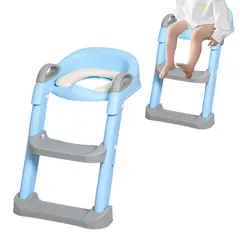 MUNDO ONLINE - Escalera Asiento Adaptador De Baño Escalera Pelela Celeste