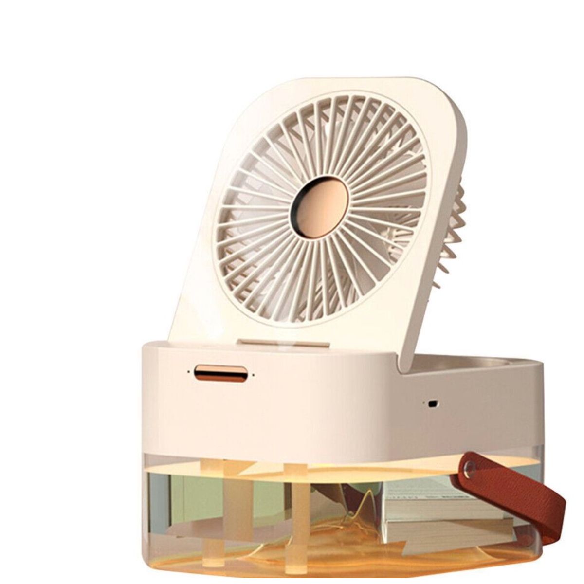 GENERICO - Ventilador Humidificador de Doble Pulverización con Luz Nocturna 12 Esencias