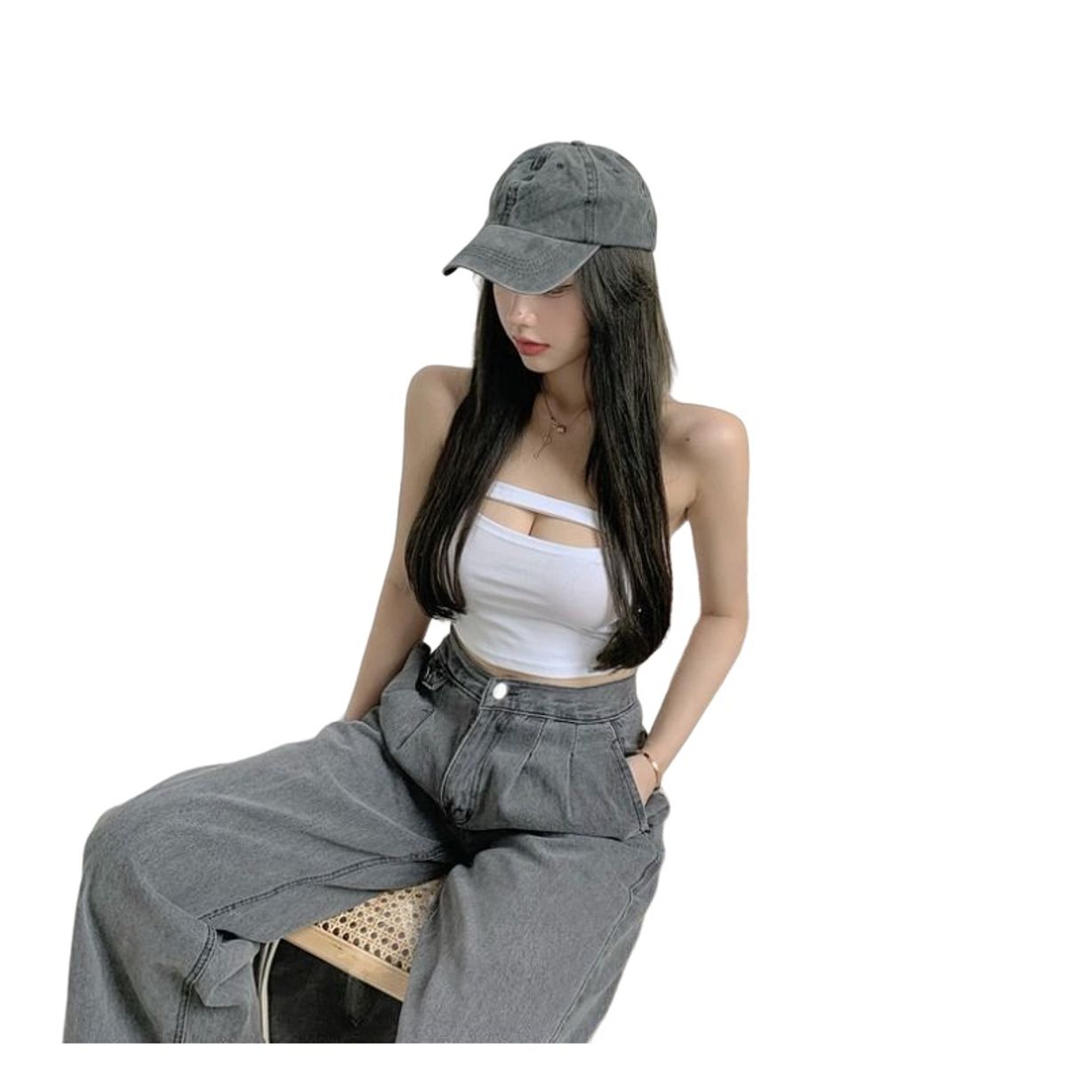 GARSIL - Polera Sin Tirantes Corta - Peto - Crop Top Para Mujer