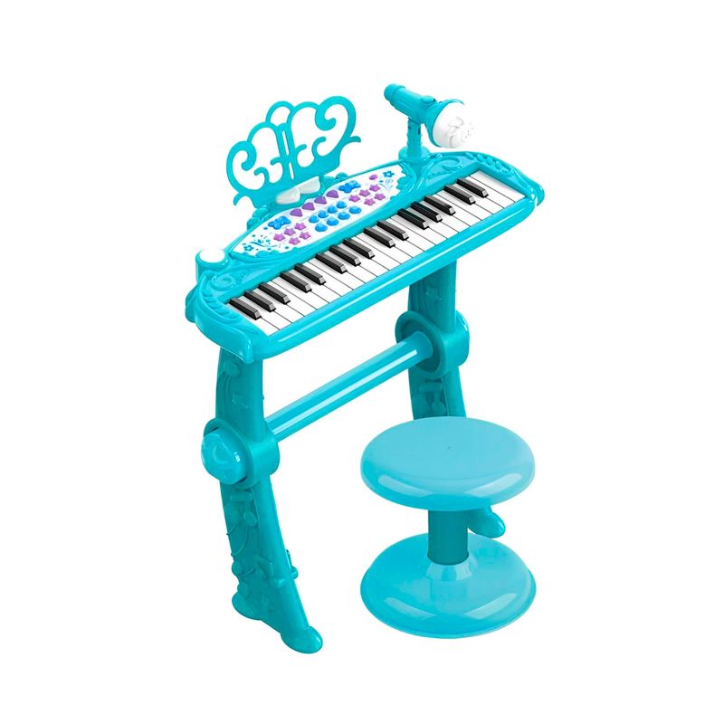 MUNDO ONLINE - Piano Juguete Teclado Infantil Con Micrófono Y Taburete