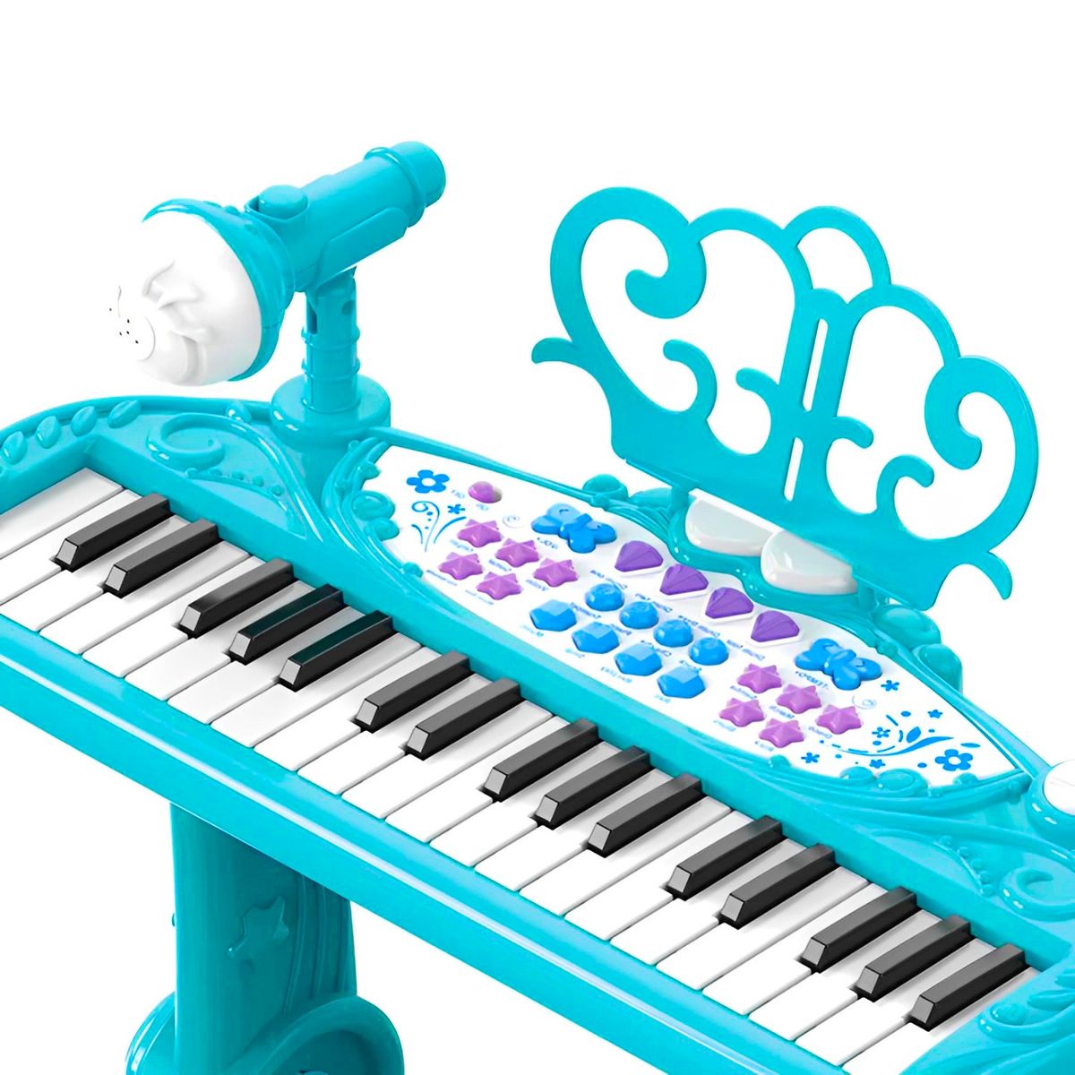 MUNDO ONLINE - Piano Juguete Teclado Infantil Con Micrófono Y Taburete