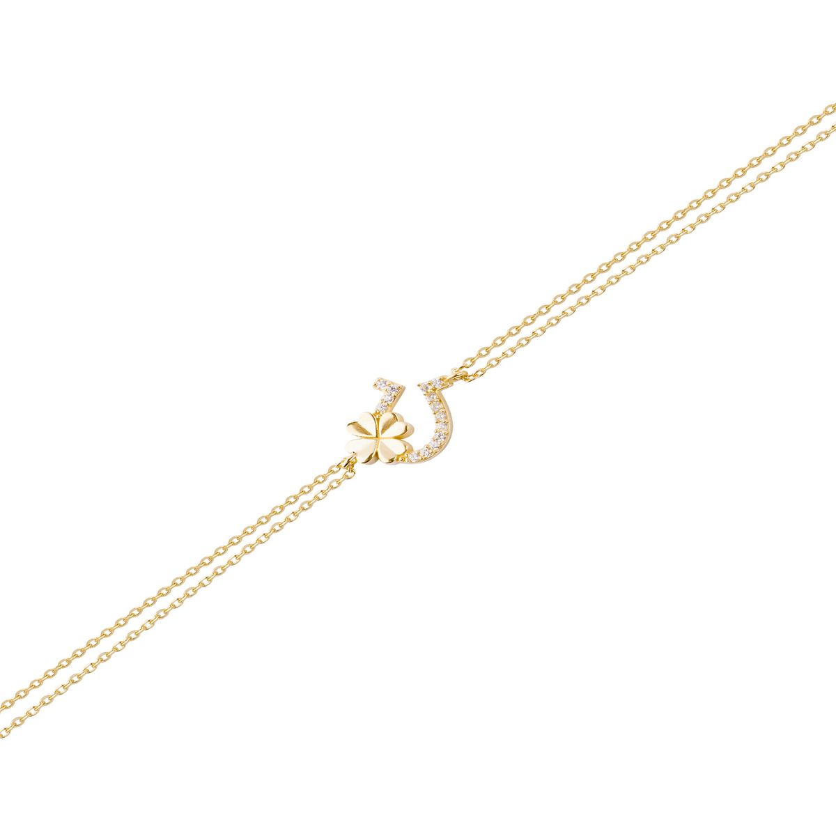 JB JOYAS BARON - Pulsera Plata Esterlina 925 Suerte Circonita Revestido