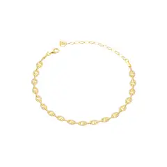 JB JOYAS BARON - Pulsera Plata Esterlina 925 Eslabones Circonita Revestido