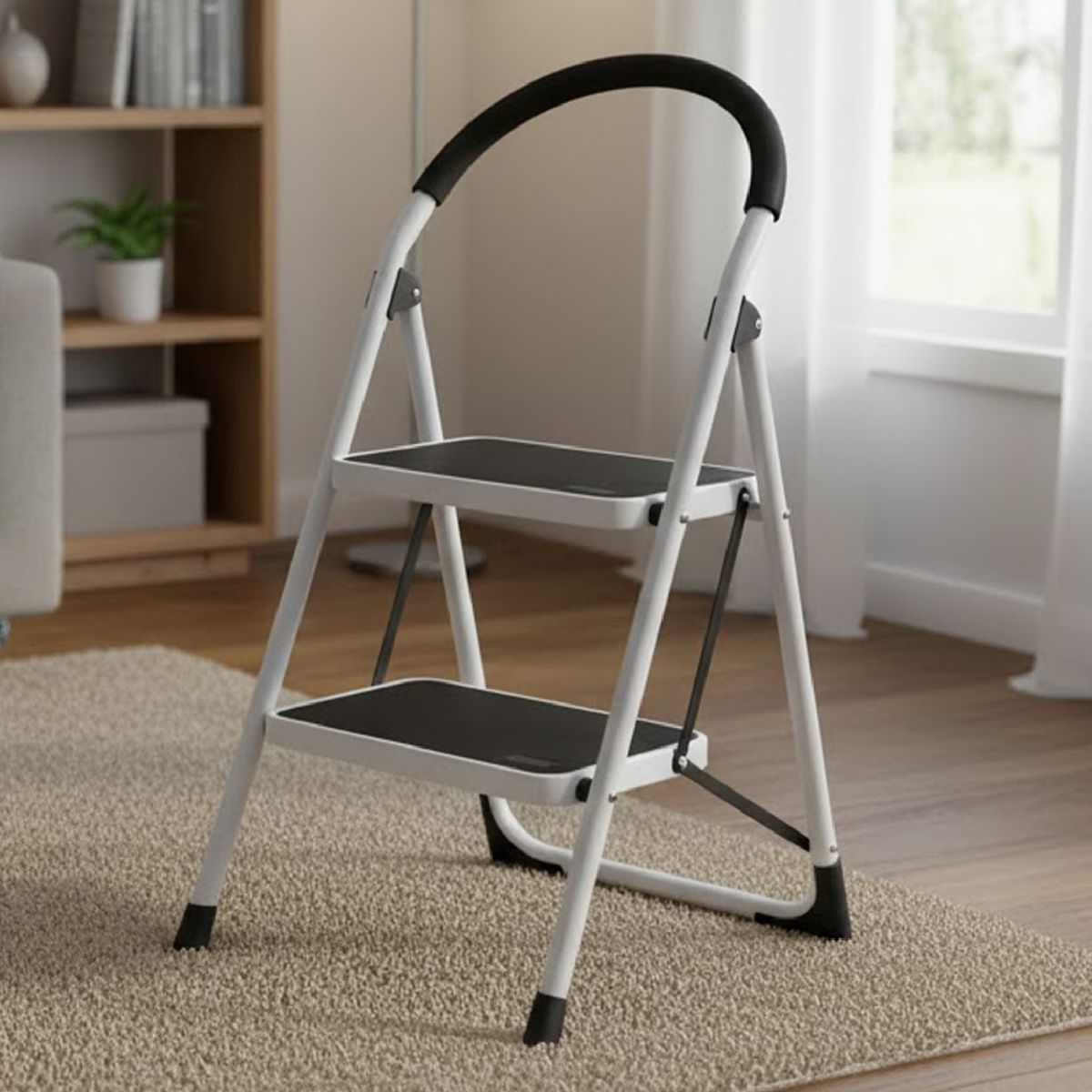 MUNDO ONLINE - Escalera Piso Escala Plegable 2 Peldaños Resistente