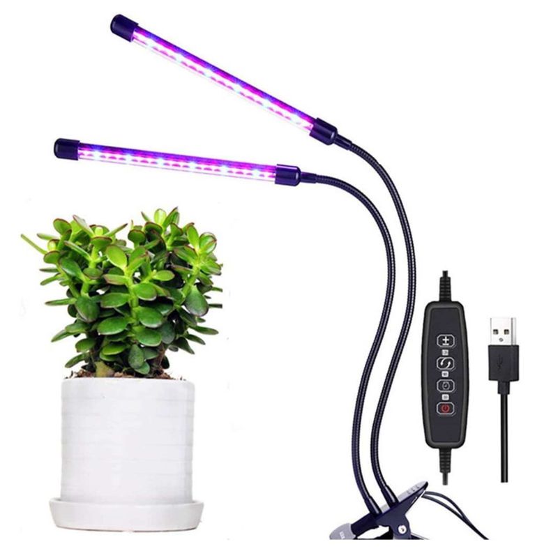 GENERICO - Lámpara Luz Led Uv Cultivo Interior Plantas 2 Tubos