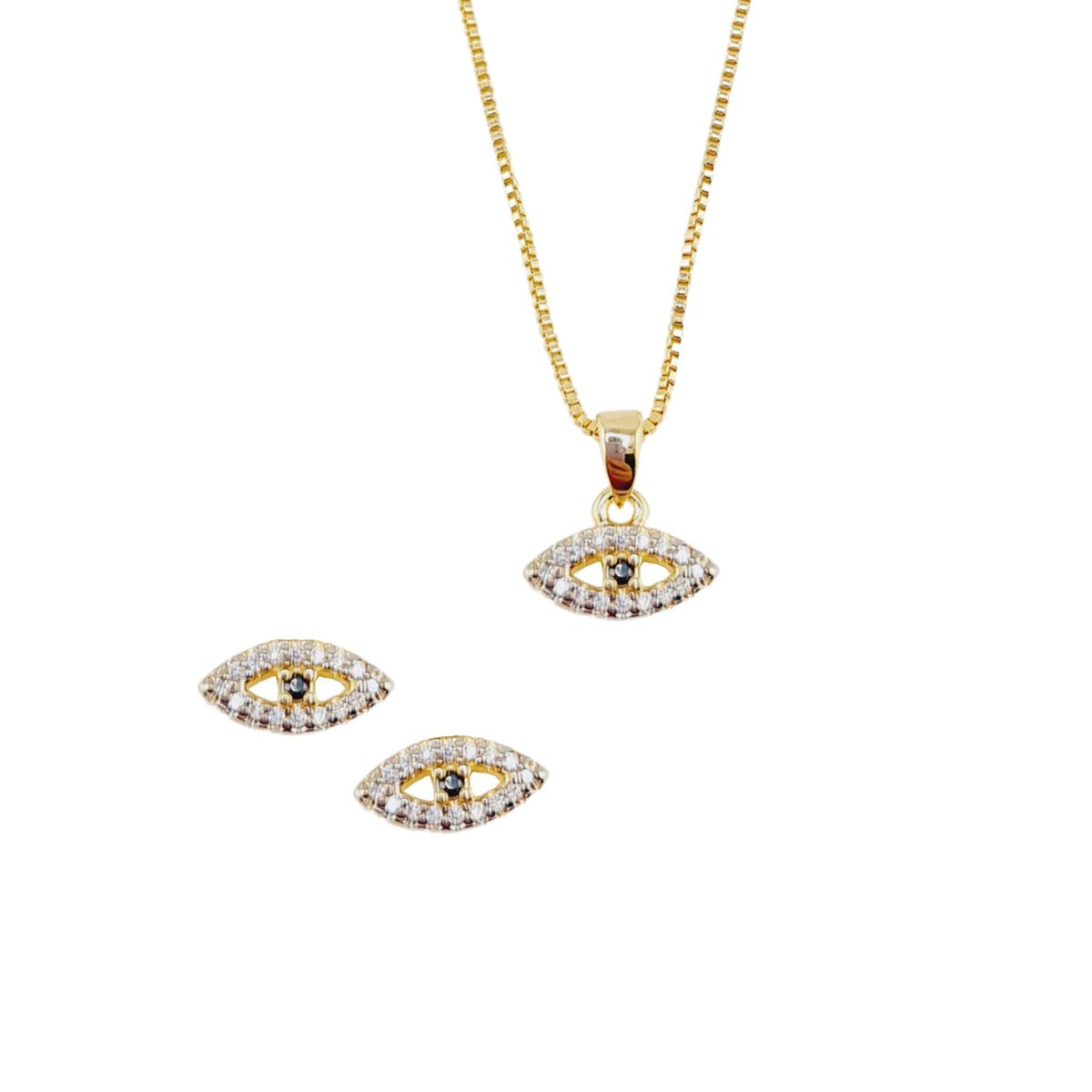 JOYAS MONTERO - Conjunto Turquia Gold Con Micro Circones