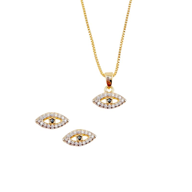 JOYAS MONTERO - Conjunto Turquia Gold Con Micro Circones