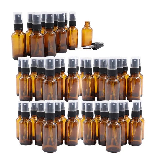 COSMETICAVAL - Kit 50 Frascos atomizador Spray de vidrio 30ml ambar