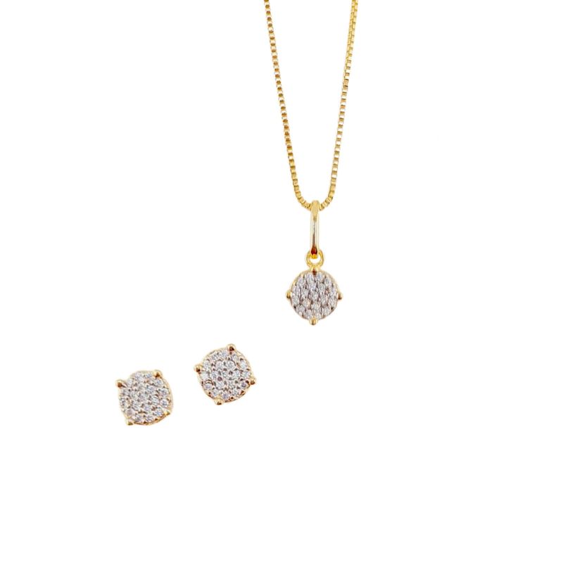 JOYAS MONTERO - Conjunto Nova Gold Con Micro Circones