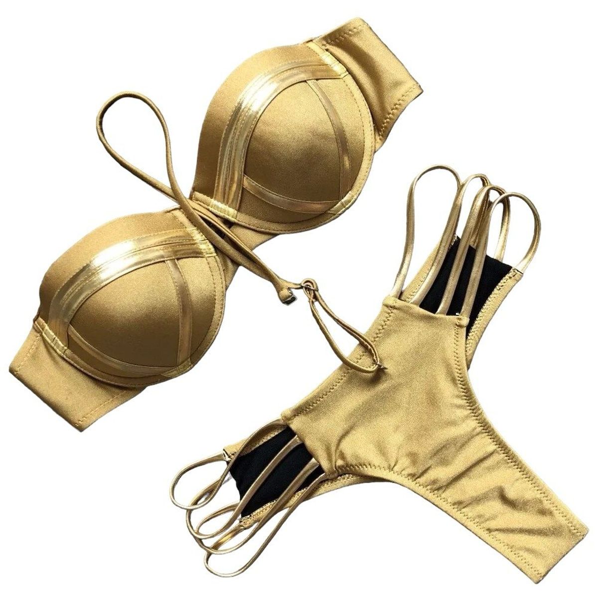 GENERICO - Traje De Baño Bikini Metalizados