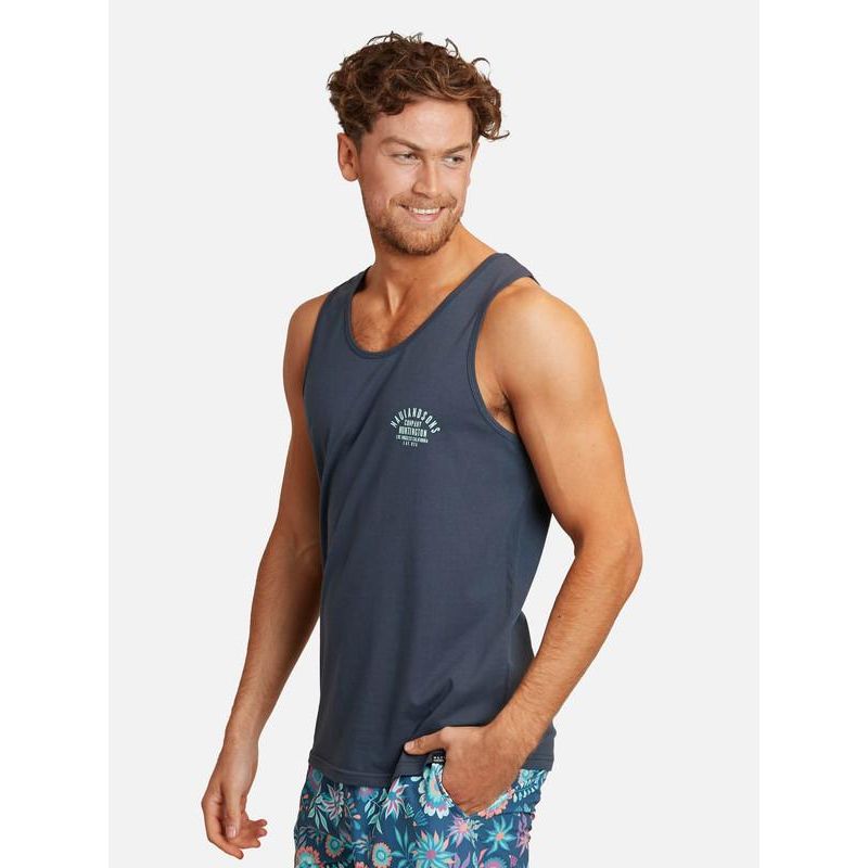 MAUI AND SONS - Polera Sm Los Angeles California Maui Tanks Azul Hombre Maui and sons