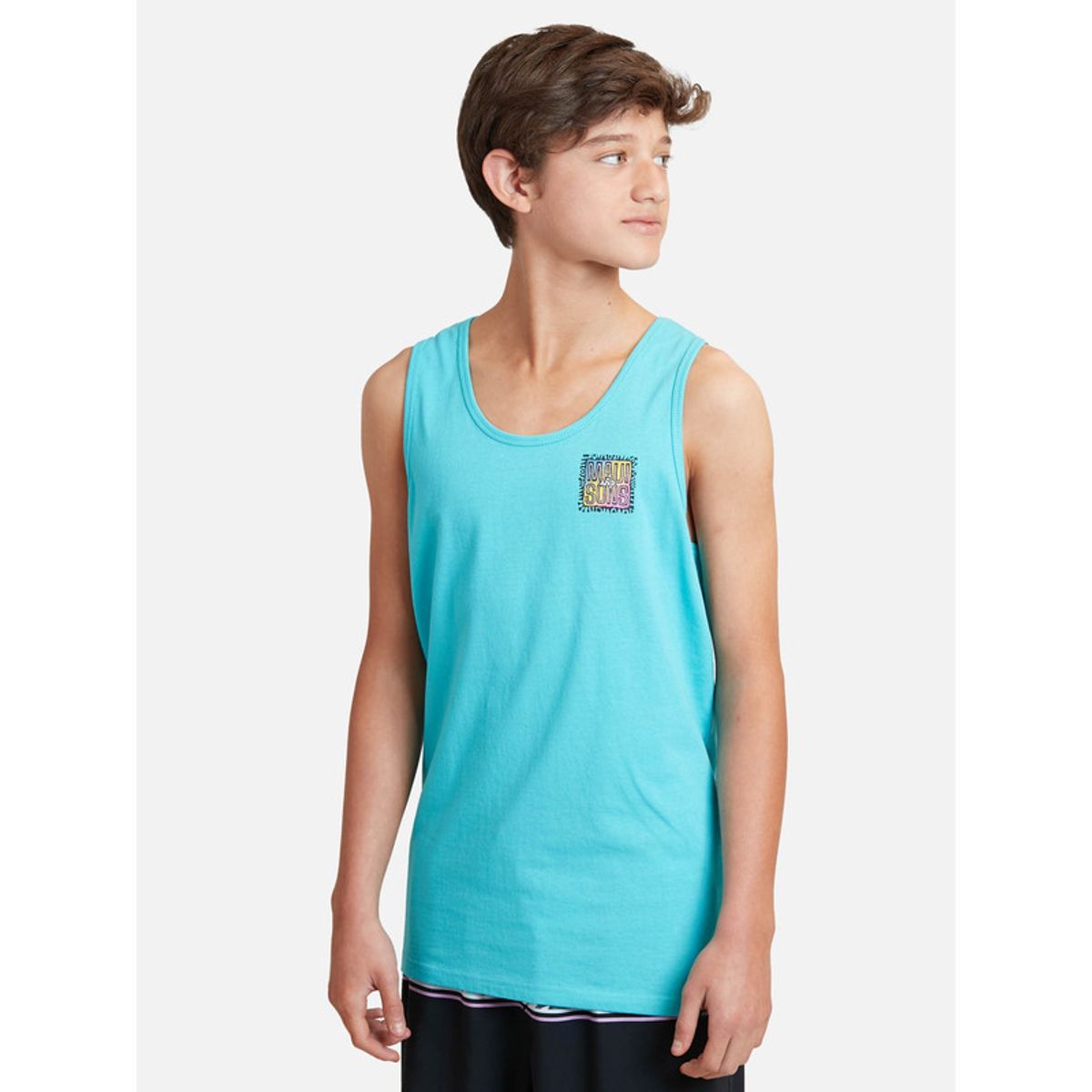 MAUI AND SONS - Polera Vintage Surf Gradients Tanks Turquesa Niño Maui and sons