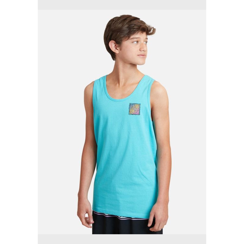MAUI AND SONS - Polera Vintage Surf Gradients Tanks Turquesa Niño Maui and sons