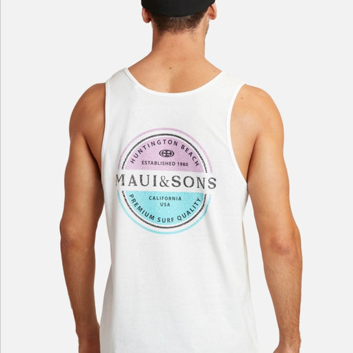 MAUI AND SONS - Polera Sm Premium Surf Quality Tanks Blanco Hombre Maui and sons