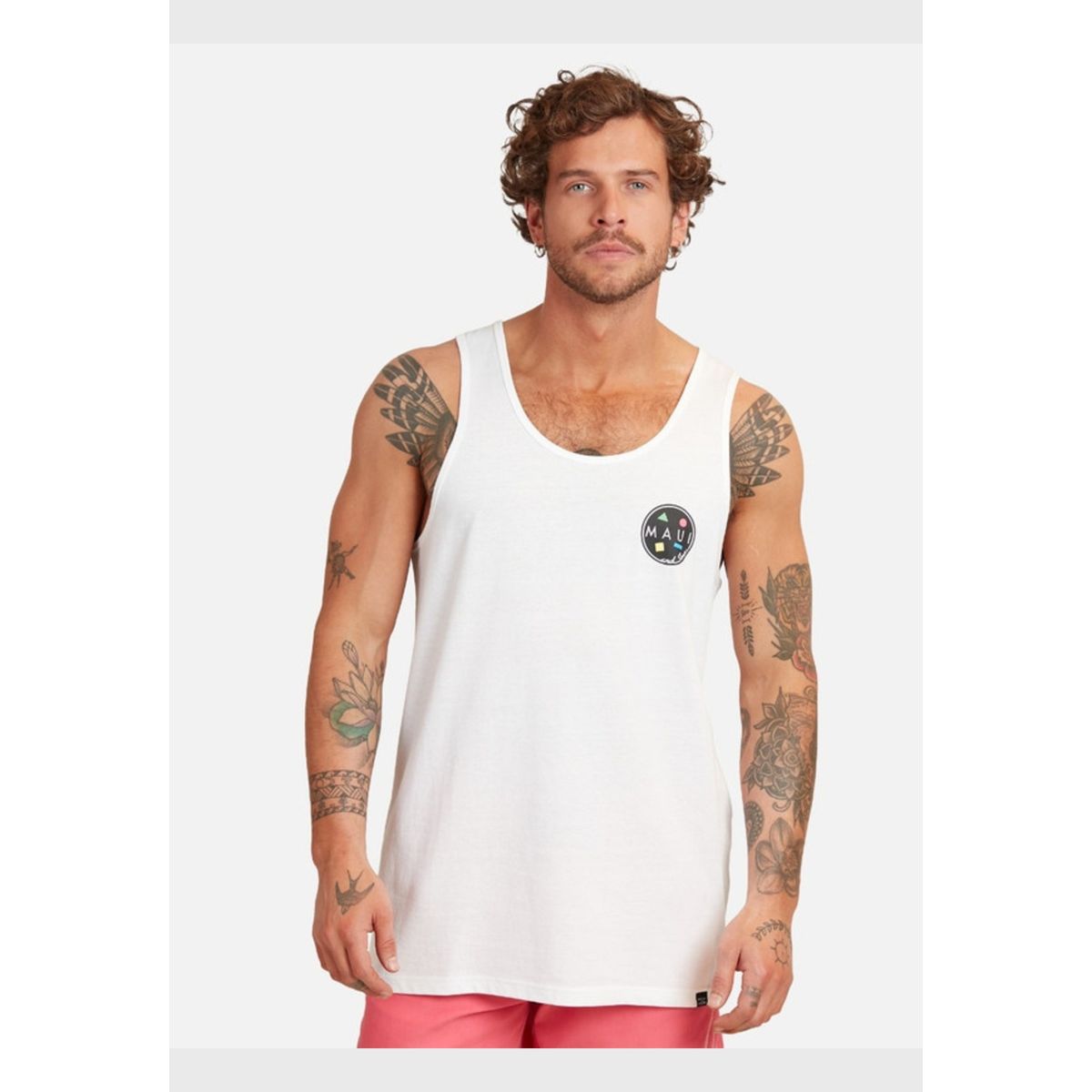 MAUI AND SONS - Polera Sm Classic Tk Maui Blanco Hombre Maui and sons