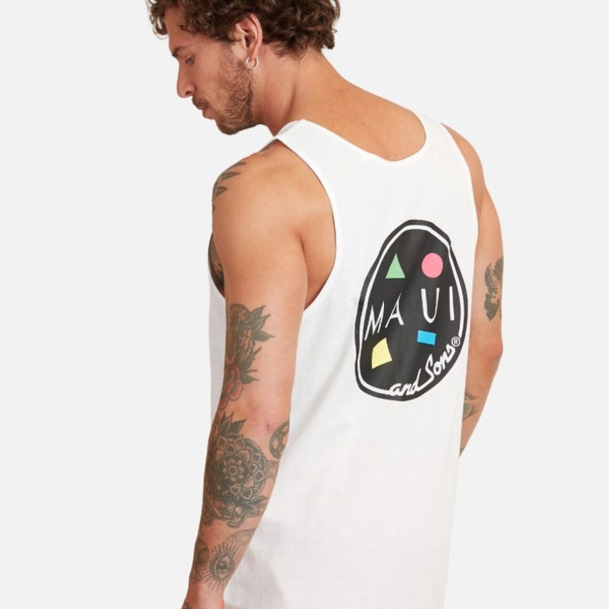 MAUI AND SONS - Polera Sm Classic Tk Maui Blanco Hombre Maui and sons