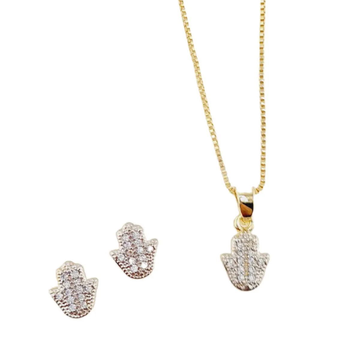 JOYAS MONTERO - Conjunto Fatima Gold 24K MicroCircones