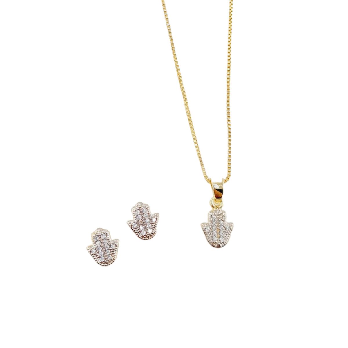 JOYAS MONTERO - Conjunto Fatima Gold 24K MicroCircones