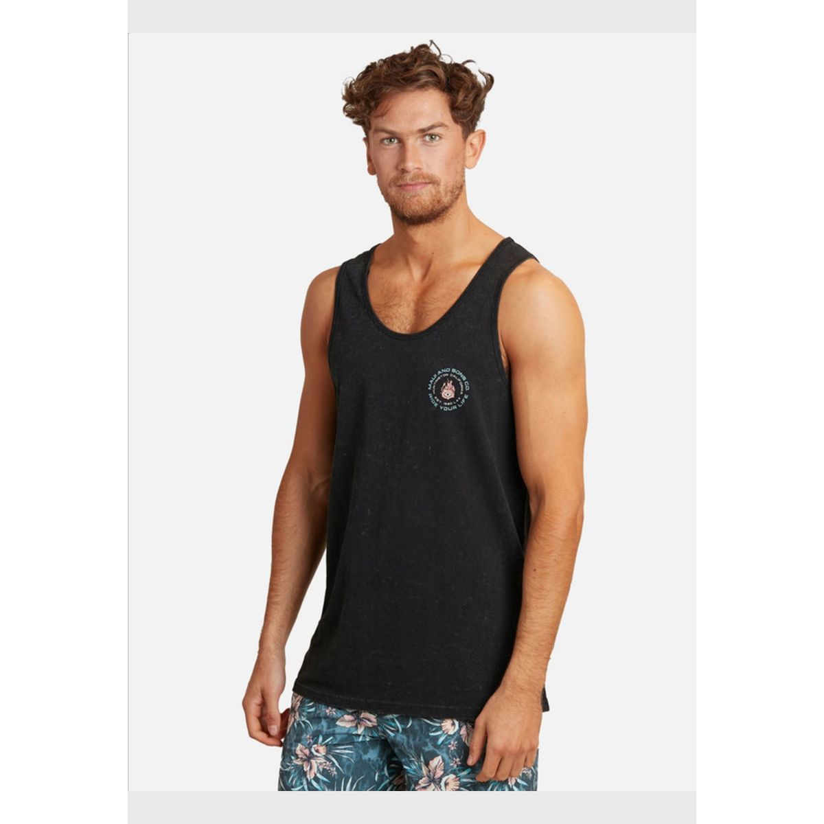 MAUI AND SONS - Polera Sm Maui & Sons Surf Process Tanks Negro Hombre Maui and sons