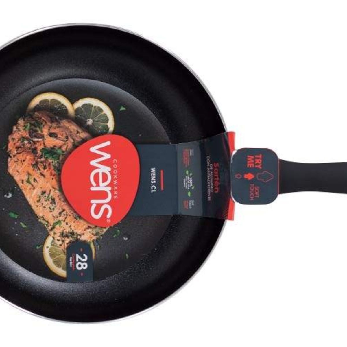 WENS - Sartén 28 cm antiadherente negro Firenze