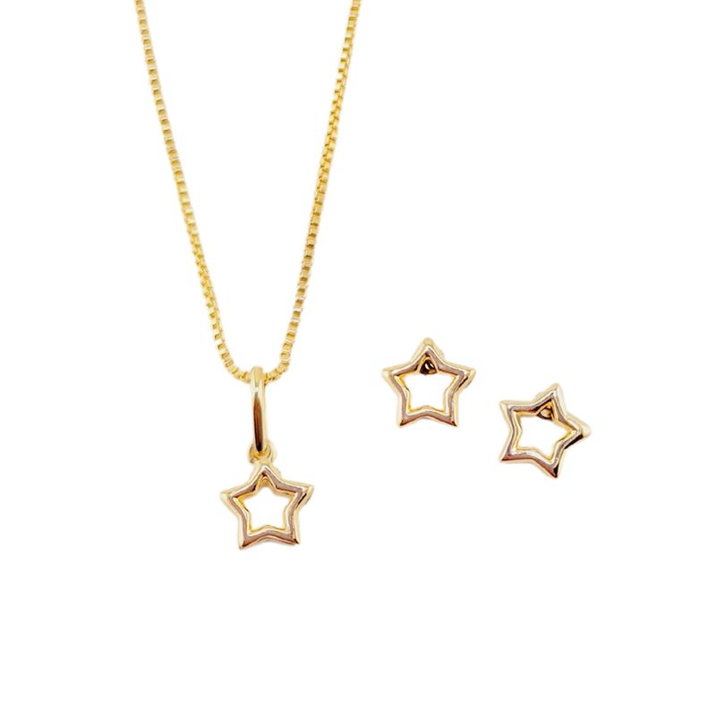 JOYAS MONTERO - Conjunto Maria Gold Con Baño de Oro 24k