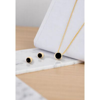 Imagen 2 del producto Conjunto Luciana Black Gold 24K Con Circon Negro