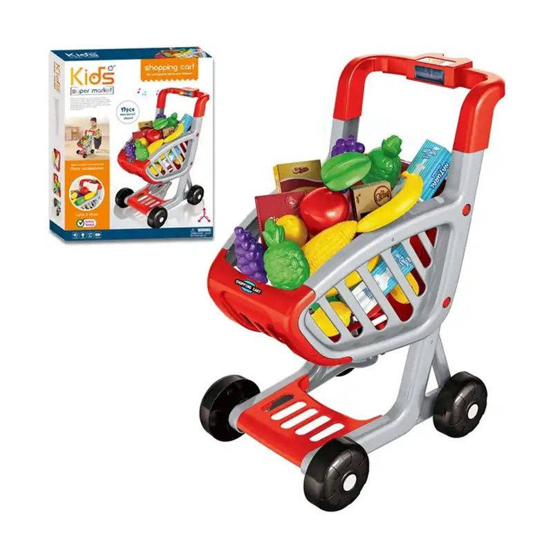 GENERICO - CARRITO DE COMPRAS INFANTIL 41 PIEZAS JUGUETE