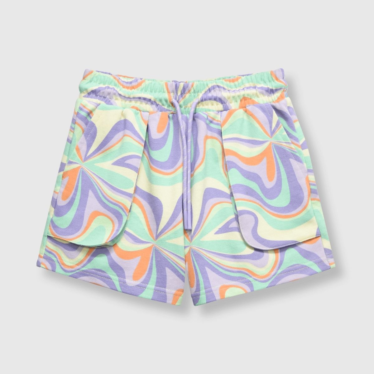 COLLOKY - Short de niña sicodelico lila (2 a 12 años) 3-4 Años