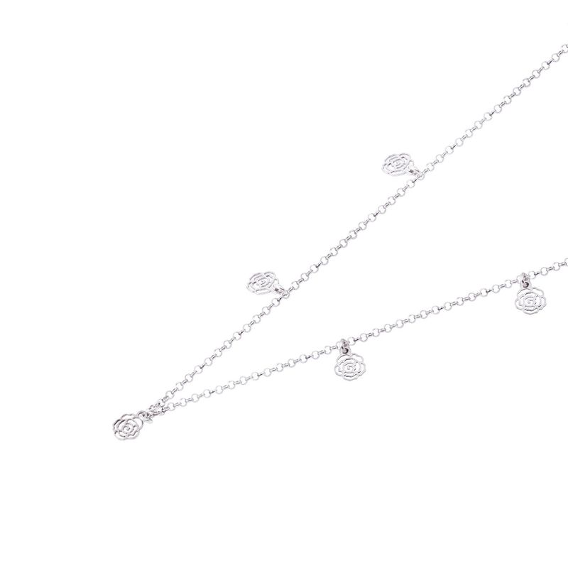 JB JOYAS BARON - Collar de Plata Esterlina 925 Flores 15
