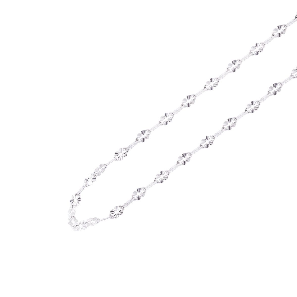 JB JOYAS BARON - Collar de Plata Esterlina 925 Flor Cuatro Petalos