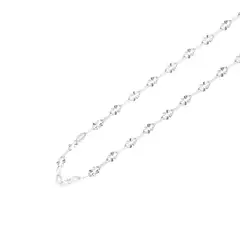 JB JOYAS BARON - Collar de Plata Esterlina 925 Flor Cuatro Petalos