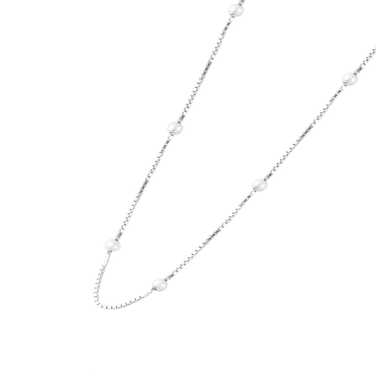 JB JOYAS BARON - Collar de Plata Esterlina 925 Pelotitas Separadas