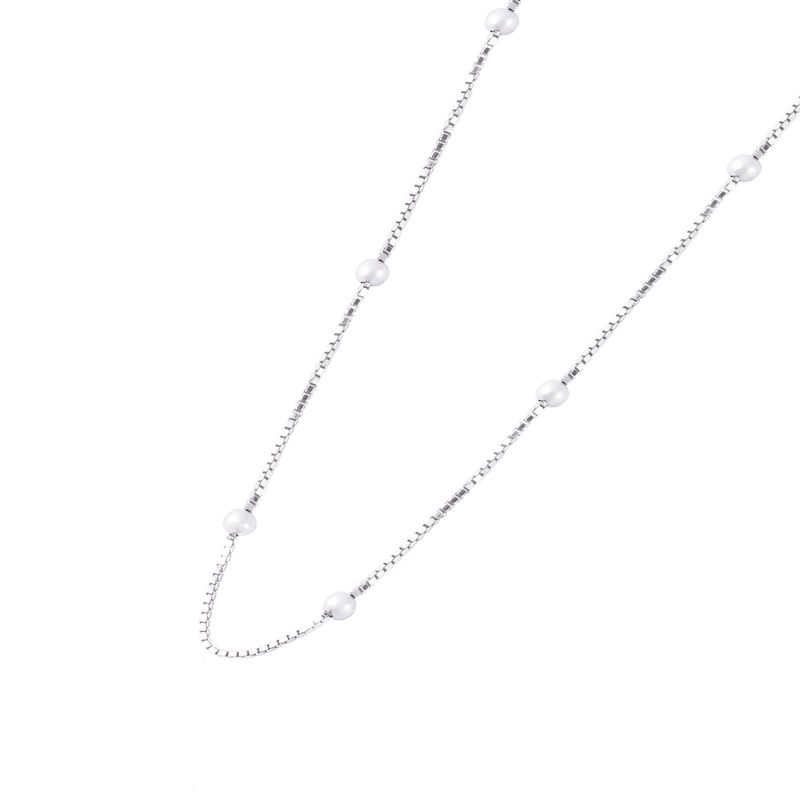 JB JOYAS BARON - Collar de Plata Esterlina 925 Pelotitas Separadas
