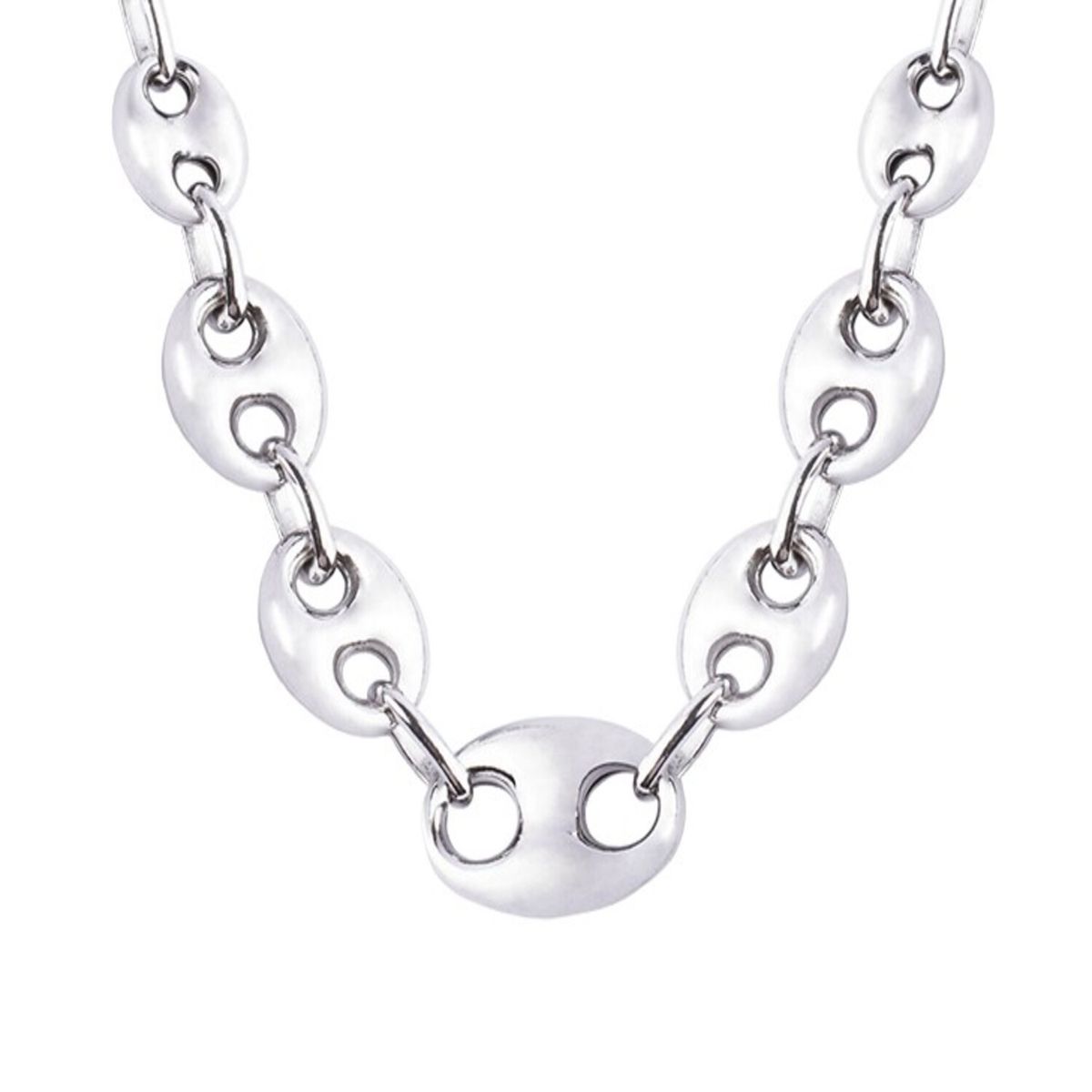 JB JOYAS BARON - Collar de Plata Esterlina 925 Eslabones Grandes y Pequeños