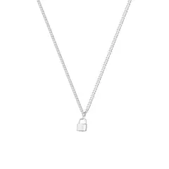 JB JOYAS BARON - Collar de Plata Esterlina 925 Candado Circon