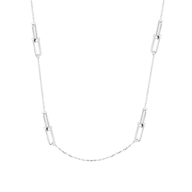 JB JOYAS BARON - Collar de Plata Esterlina 925 Cuatro Enlazados