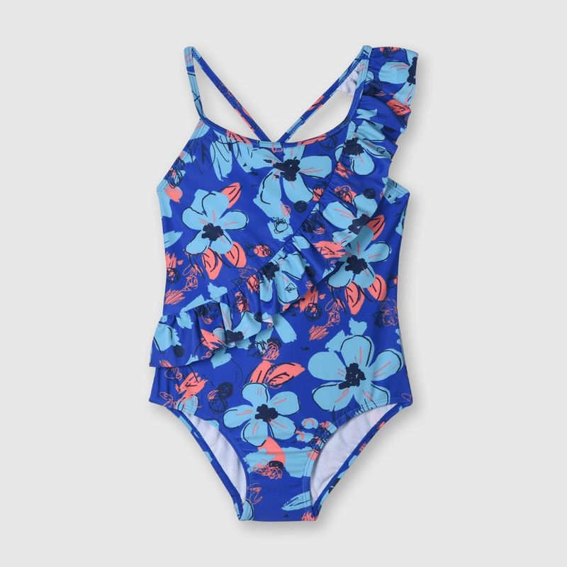COLLOKY - Traje de baño de niña playa royal blue (2 a 12 años) 10 10._.
