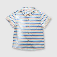 COLLOKY - Camisa de bebé niño listada off white (3 a 36 meses) 3-6 meses_.