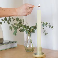 AMOBLE - Set 12 Velas Blancas Amoblé