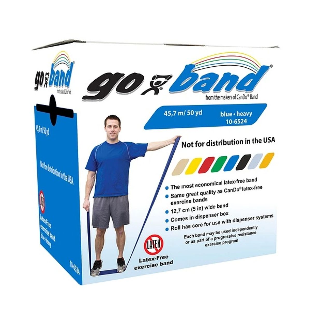 CANDO - Banda Elástica Goband® Azul Resistencia Alta 45.7 Mts