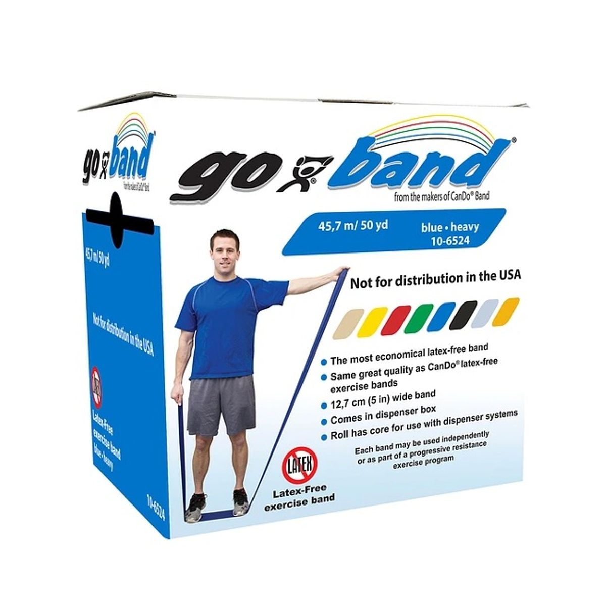 CANDO - Banda Elástica Goband® Azul Resistencia Alta 45.7 Mts