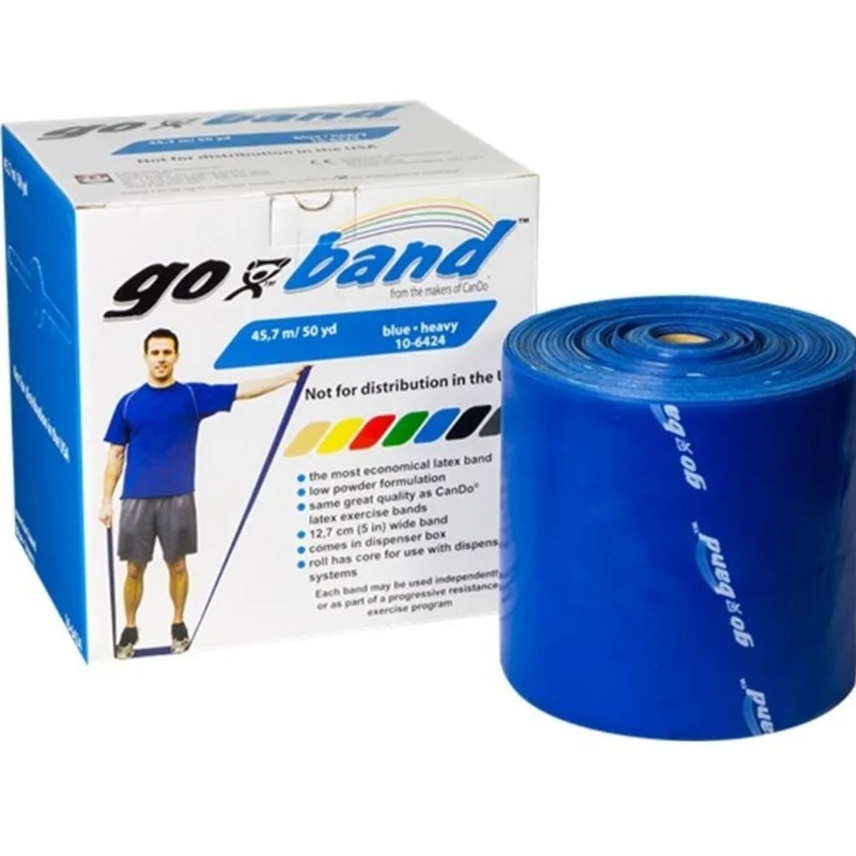 CANDO - Banda Elástica Goband® Azul Resistencia Alta 45.7 Mts