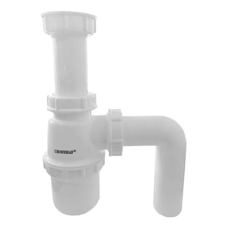 GENERICO - Sifon Lavamanos Salida Curva 1-14 Pulgada Desague Baño Crow
