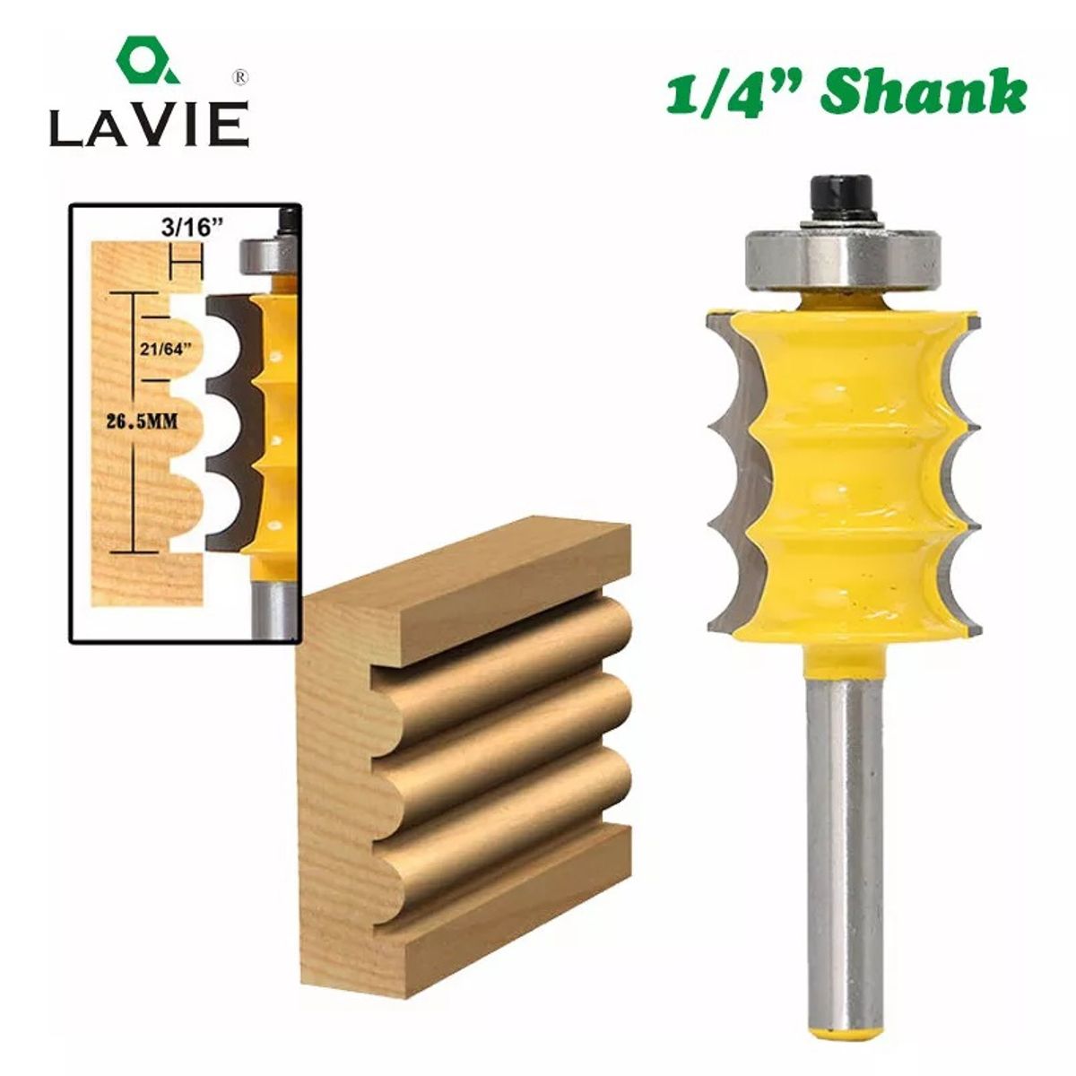 GENERICO - Fresa Madera Moldura Copiadora Tablero Toma ¼ Tenon